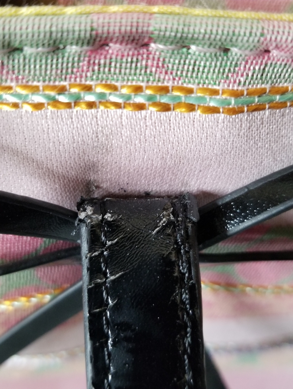 Kate Spade Vintage Y2K 90s Pink Pastel Colorful Striped Spring Summer handbag - Picture 11 of 16